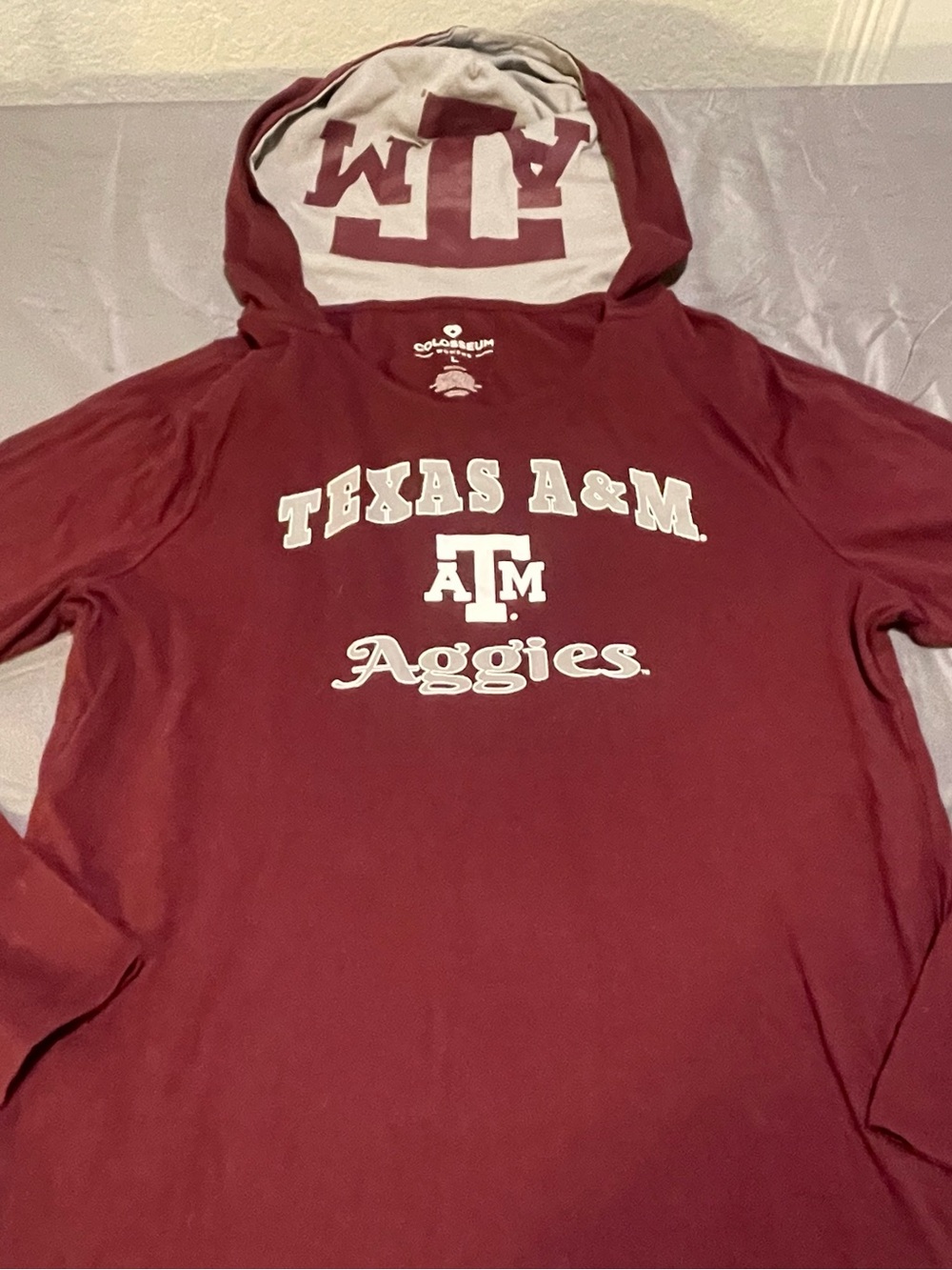 Colosseum Maroon & White Texas A&M Aggies Long Sleeve Hoodie